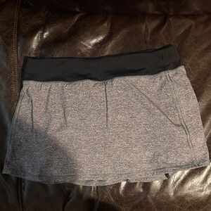 Lululemon Gray Active Skort with Black Waistband
